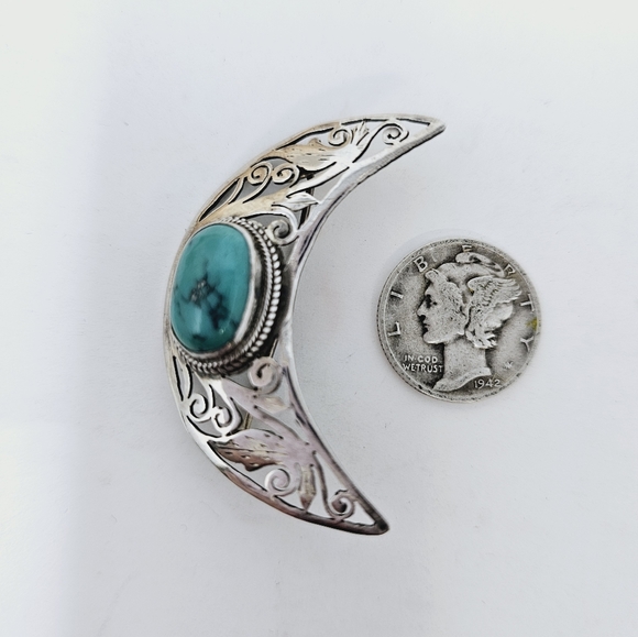 Turquoise Brooch Artist made - Picture 2 of 5